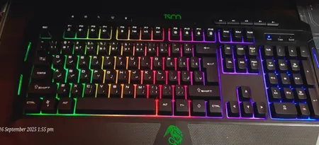 کیبورد گیمینگ تسکو مدل TK 8124، سوییچ ممبران، Full-Size، نورپردازی RGB LED