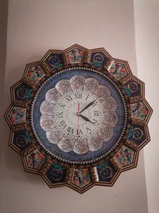 تجریه خرید ساعت خاتم کاری چوبی مدل خورشیدی کد 481