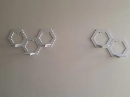 شلف دیواری آمینارت طرح شش ضلعی مجموعه 5 عددی