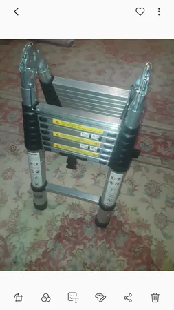 نردبان 8 پله تلسکوپی دوطرفه باس مدلLIFE STYLE-ladder2w