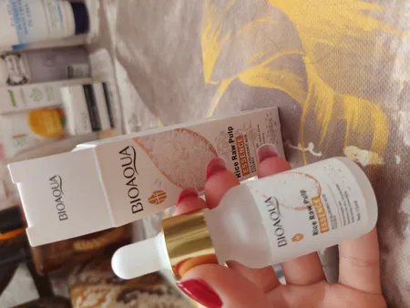 سرم پوست بایو آکوا مدل Rice Raw Pulp Hyaluronic Acid حجم 15 میلی لیتر