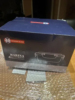 ظرف نگهدارنده شیشه و بلور اصفهان مدل مارینا مجموعه 4 عددی
