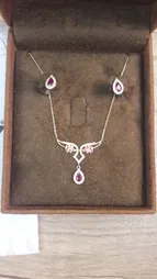 نیم ست طلا 18 عیار زنانه جواهری سون مدل 2794