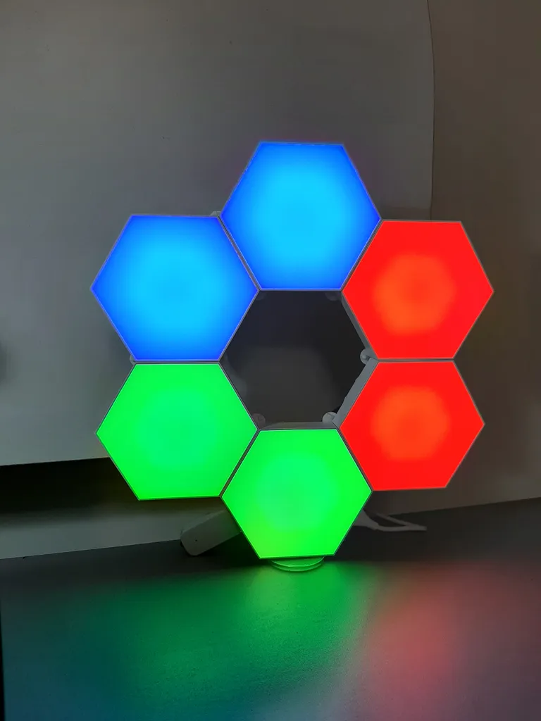 چراغ تزئینی مدل بلوتوثی طرح RGB بسته 6 عددی