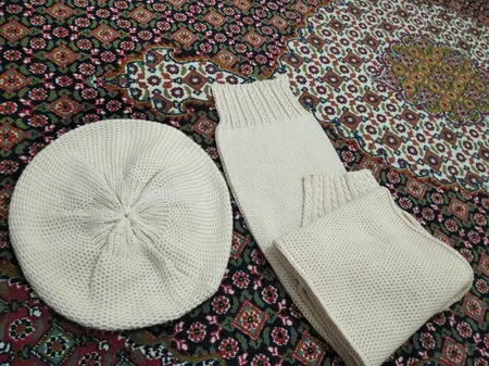 ست کلاه و شال گردن بافتنی کد Z4387