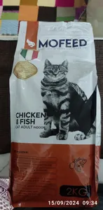 تجریه خرید غذای گربه مفید مدل بالغ طعم ماهی و مرغ وزن 2000 گرم