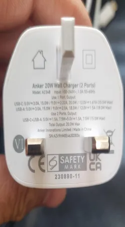 شارژر دیواری 20 وات انکر مدل B2348 به همراه کابل USB-C به طول 1.5 متر