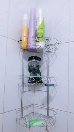 قفسه حمام شکیبا مدل H Corner Chrome 3