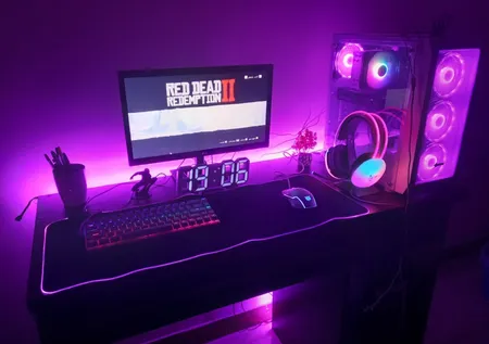 ریسه ال ای دی مدل پکیج گیمینگ 16 رنگ کد RGB 12v طول 5 متر