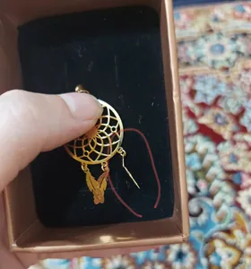 تجریه خرید آویز گردنبند طلا 18 عیار زنانه طلای مستجابی طرح دریم کچر