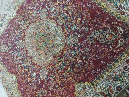 رومیزی ترمه نگین خاتم یزد طرح افشاری کد ZRSH