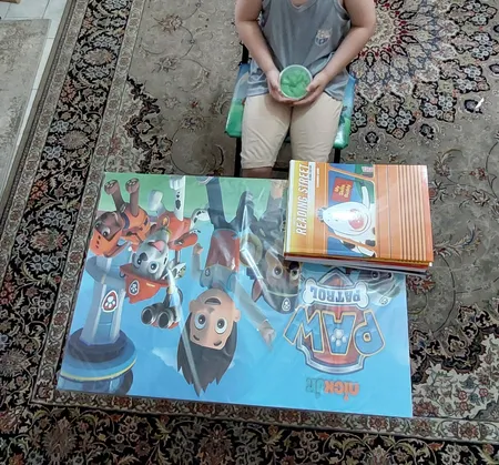 میز تحریر و صندلی طرح سگ های نگهبان