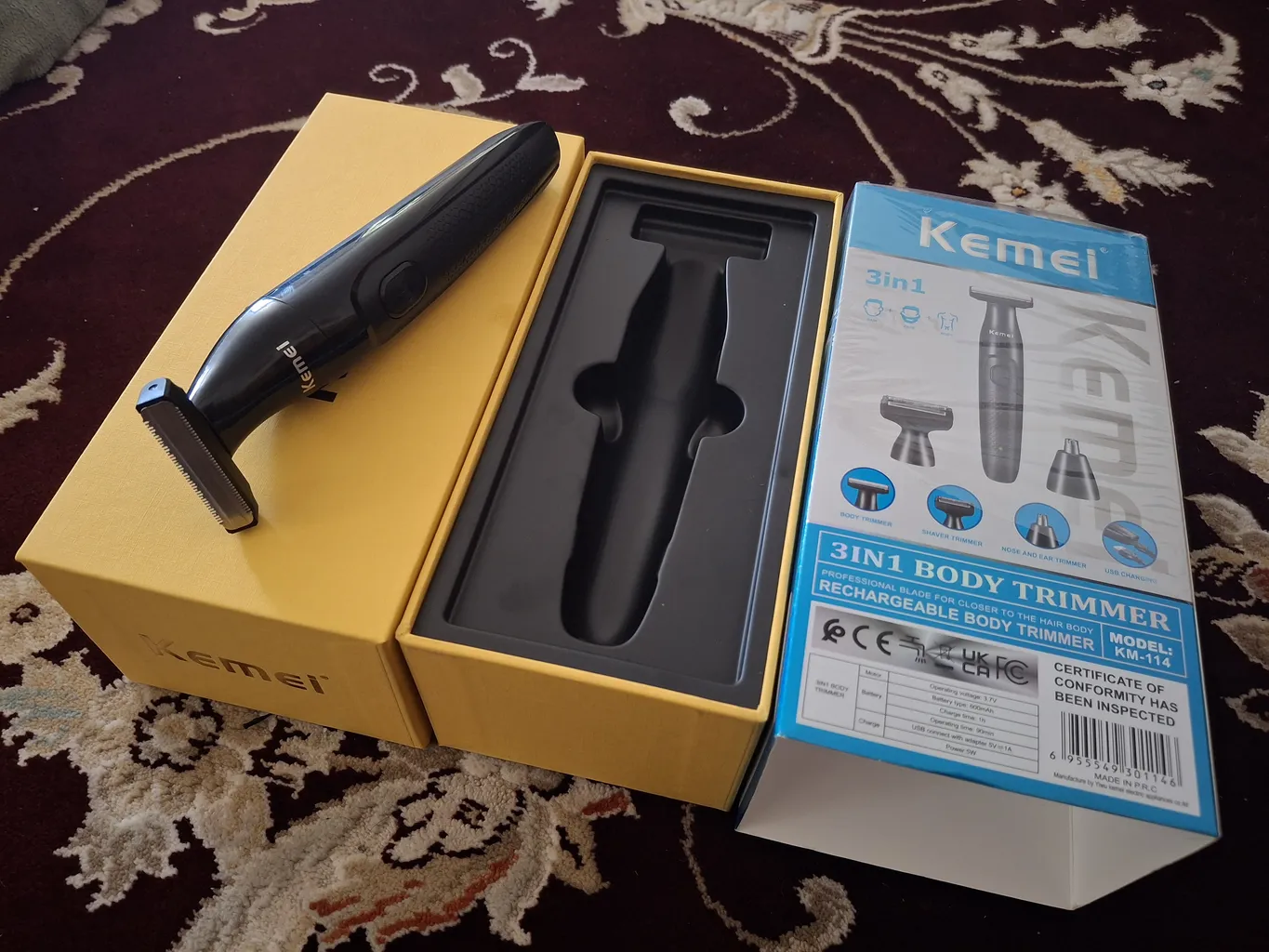 ماشین اصلاح موی بدن و صورت کیمی مدل KM-114