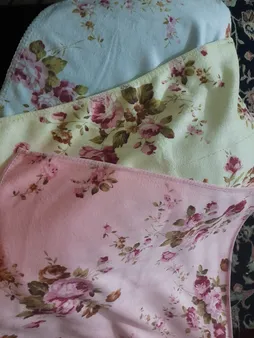 دستمال آشپزخانه مدل حوله ای نانو گلدار مجموعه 3 عددی