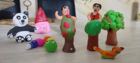 خمیر و ابزار مجسمه سازی مجسمه سازی کد‌ 007 بسته 12 عددی به همراه ابزار