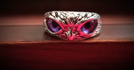 انگشتر  دخترانه مدل جغد کد 01