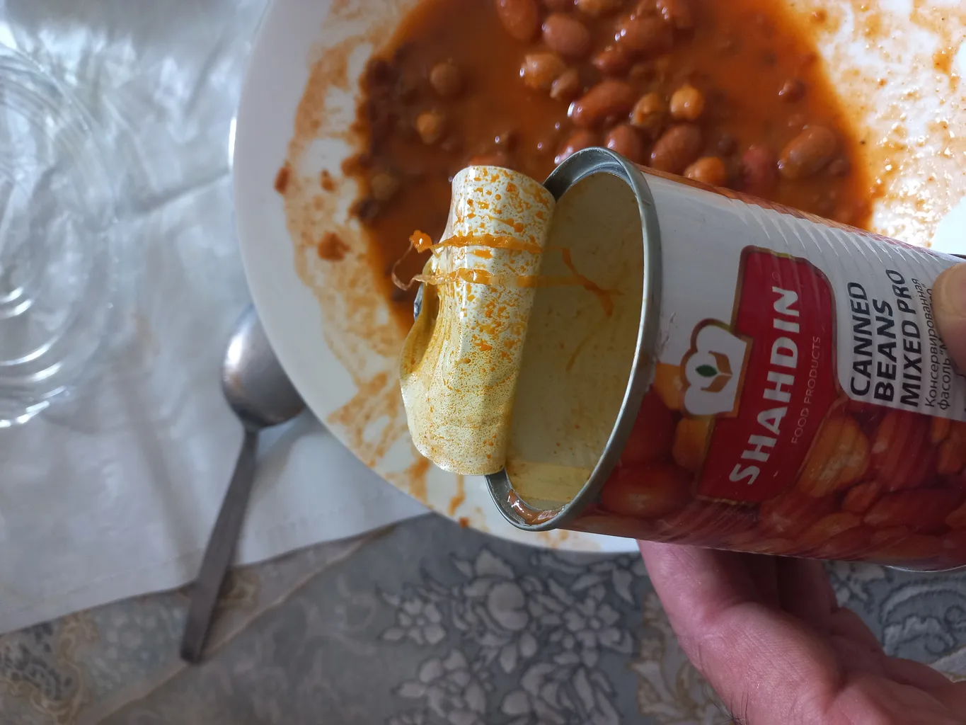 کنسرو لوبیا میکس پرو شهدین - 370 گرم بسته 6 عددی