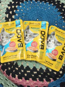 تجریه خرید پوچ غذای گربه بادو مدل سالمون وزن 85 گرم