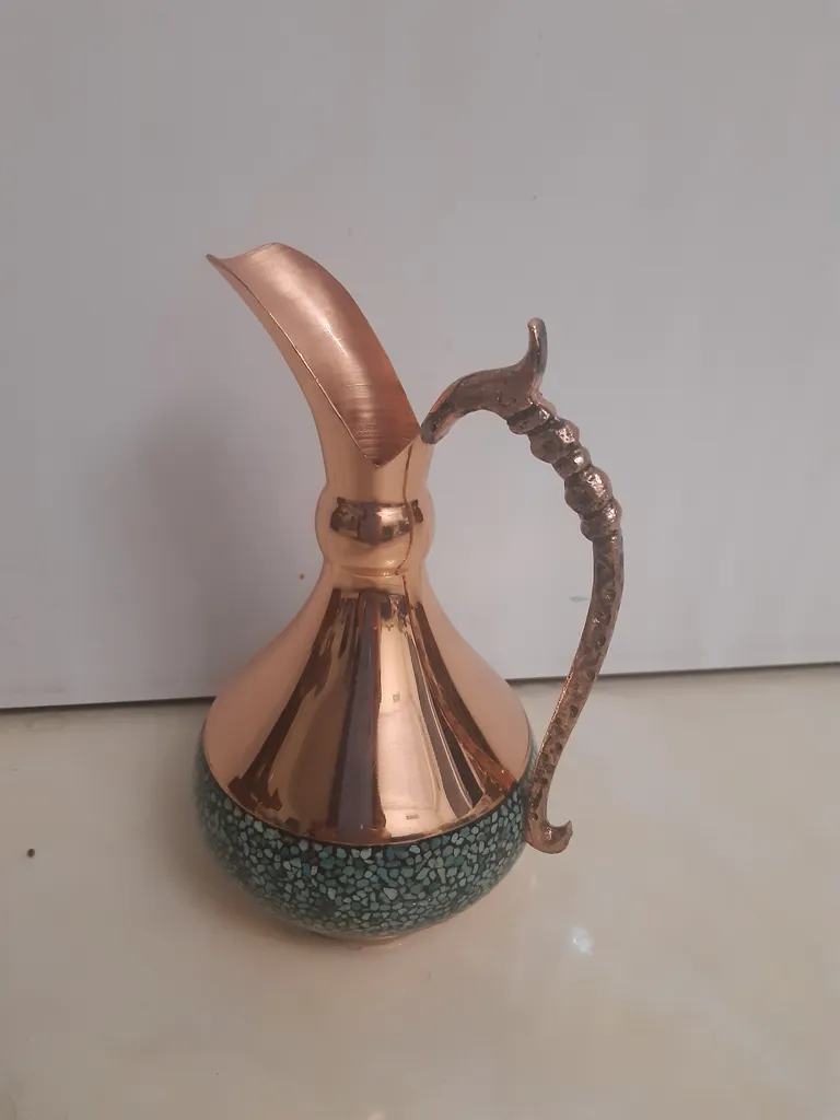 پارچ فیروزه کوبی آقاجانی مدل شلغمی کد 15