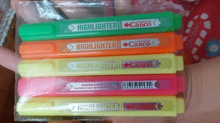 ماژیک علامت گذار کنکو کد HL05 بسته 5 عددی