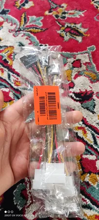 کابل تبدیل برق 4 پین به SATA مدل TKC بسته 3 عددی