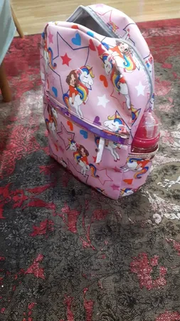 کوله پشتی بچگانه سیی مدل دختر و یونیکورن هلوگرامی کد 1821.2