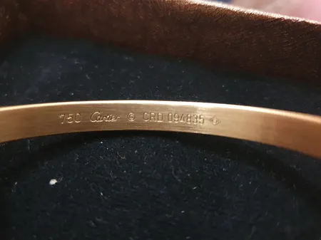 دستبند شهر شیک طرح کارتیر لاو مدل D224 سایز 7