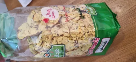 نان خشک چیپسی کنجدی هم دانه - 230 گرم  بسته 2 عددی