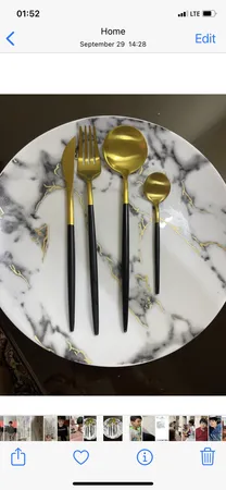سرویس قاشق چنگال 24 پارچه مدل لاکچری