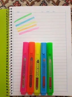 ماژیک علامت گذار کنکو کد HL05 بسته 5 عددی