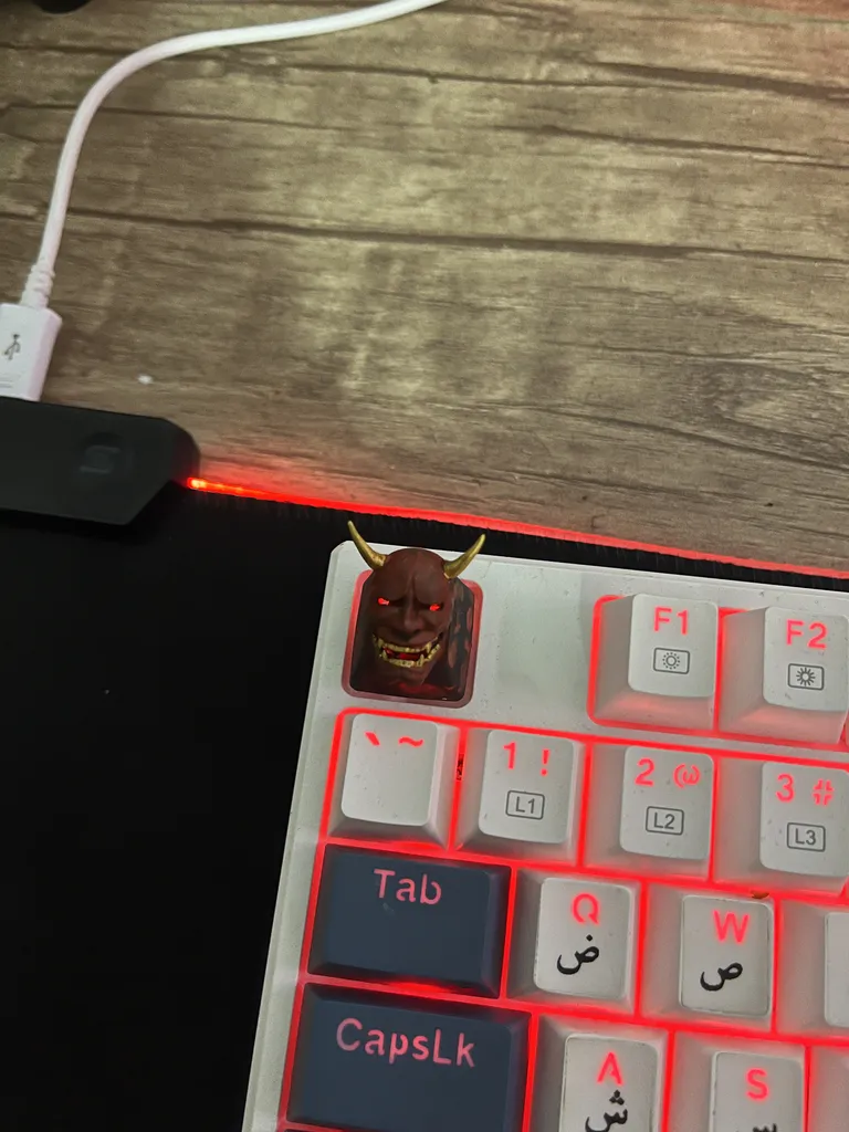 دکمه کیبورد مودی کت مدل ماسک سامورایی هانیا