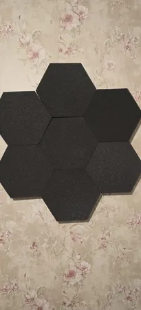 پنل آکوستیک اکوترپ مدل شش ضلعی hex12.12.4 بسته 24 عددی