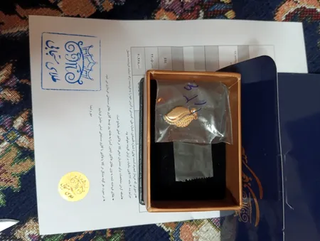 آویز گردنبند طلا 18 عیار زنانه طلای مستجابی مدل آوا تراش کد 11