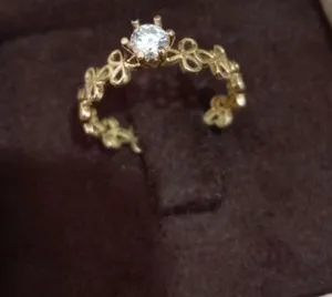 تجریه خرید انگشتر طلا 18 عیار زنانه جواهری سون مدل 2727