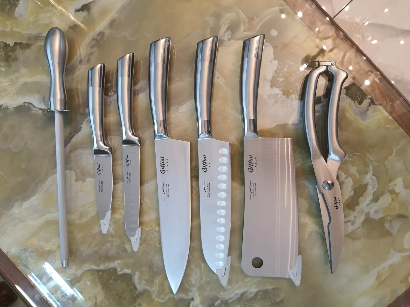 سرویس چاقو اشپزخانه 8 پارچه جی فی نی مدل G-01