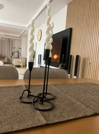 جاشمعی مدل DE-NZ191 طرح مارپیچ ساده مجموعه 3 عددی