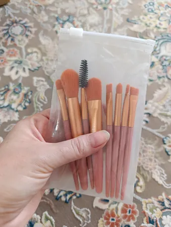 ست برس آرایشی مدل نئونی کد h908 مجموعه 8 عددی