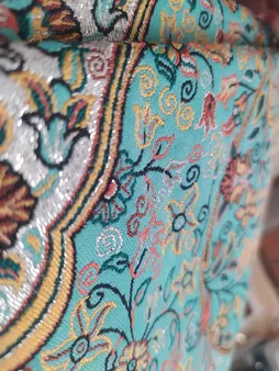 رومیزی ترمه نگین خاتم یزد طرح افشاری کد SBZ