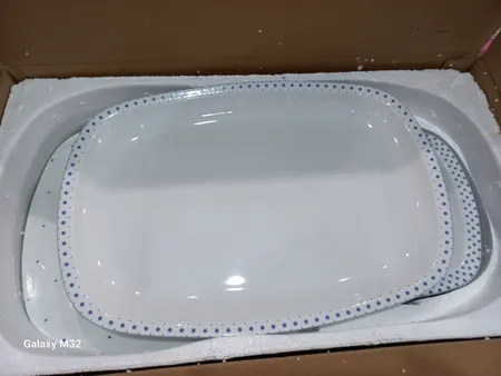 سرویس غذاخوری 27 پارچه چینی زرین ایران مدل کواترو ورنیکا درجه یک