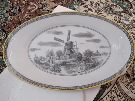 سرویس غذاخوری 28 پارچه 6 نفر چینی زرین ایران مدل ایتالیا اف Village 2 درجه یک