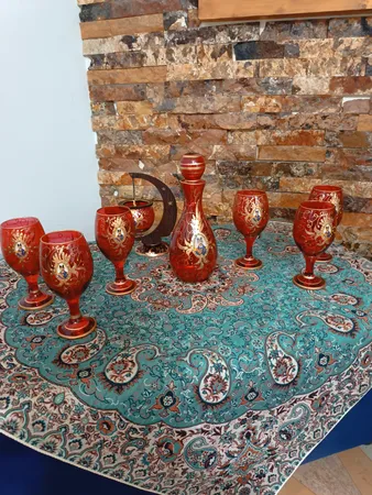 سرويس تنگ و ليوان 7 پارچه مدل شاه عباسي