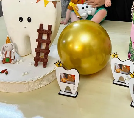 گیفت نوزادی طرح دندونی مدل MKids05A بسته 6 عددی