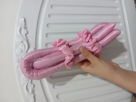 بیگودی مو مدل پرنسس طرح روبان به همراه کش مو بسته 2 عددی