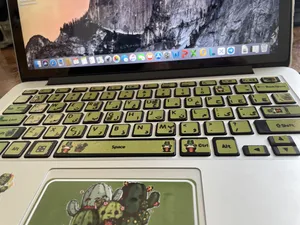 تجریه خرید استیکر لپ تاپ راتیانا مدل کاکتوس 01 مناسب برای لپ تاپ 15 تا 17 اینچ به همراه برچسب حروف فارسی کیبورد