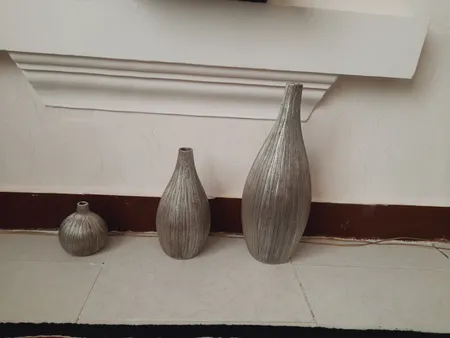 گلدان دکوری مدل سالینا کد 2175 مجموعه سه عددی