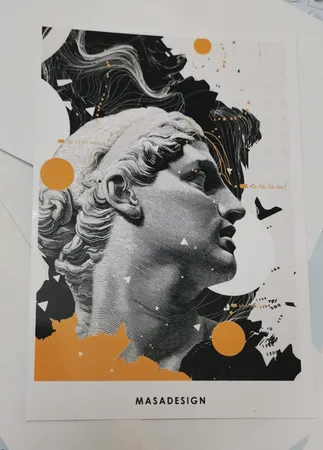 کارت پستال ماسا دیزاین طرح مجسمه کد POST20