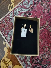 تجریه خرید گوشواره طلا 18 عیار زنانه مایا ماهک مدل ME0931 طرح لوزی متداخل