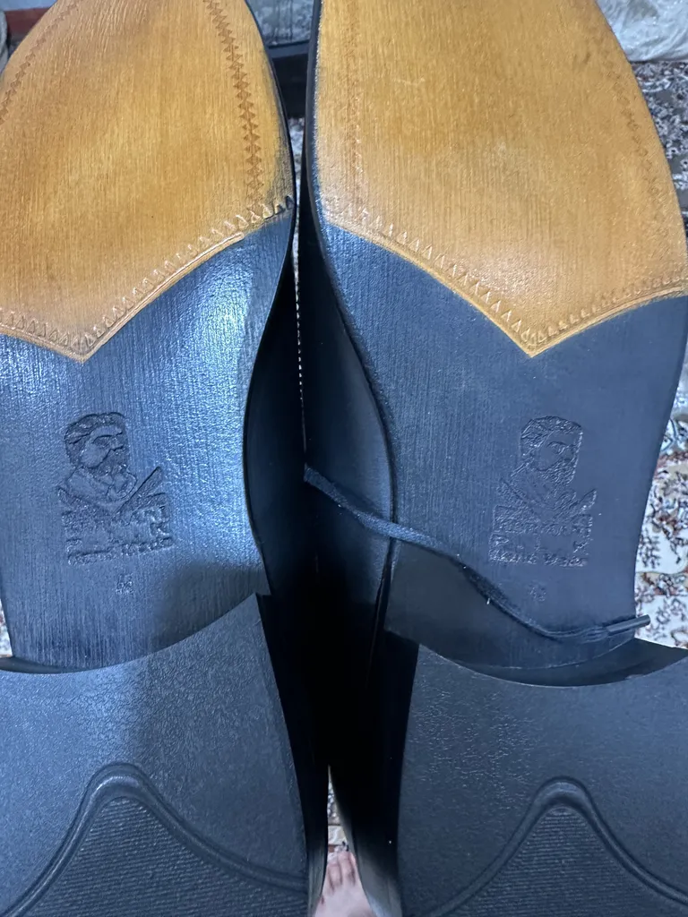 کفش مردانه کرمانی مدل تمام چرم طبیعی دستدوز کد 381 رنگ قهوه ای