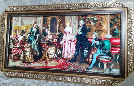 تابلو فرش ماشینی نقش نگار رضوی شاعرجوان کد 618A