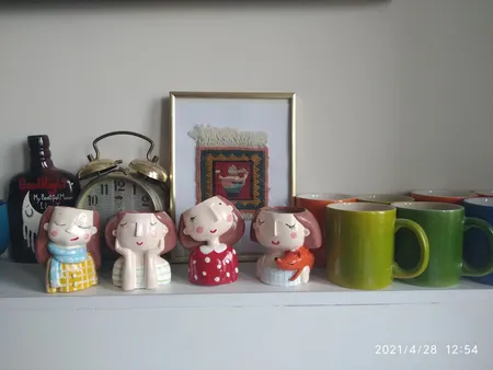 گلدان طرح دختر مدل DG022-26 مجموعه 4 عددی